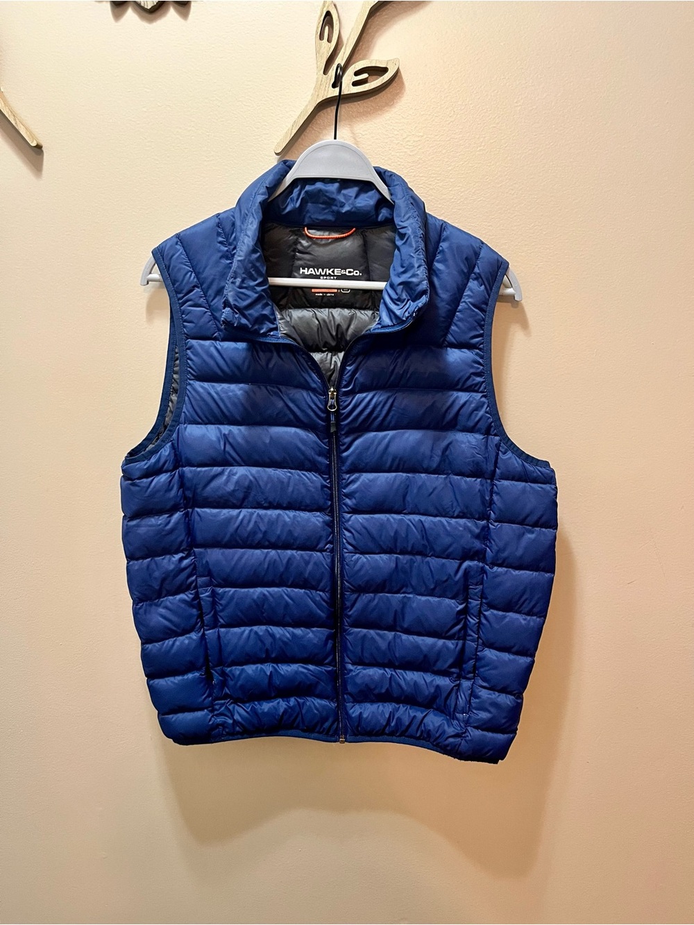 Hawke & Co Men's Navy Blue Quilted Puffer Vest Size Medium
